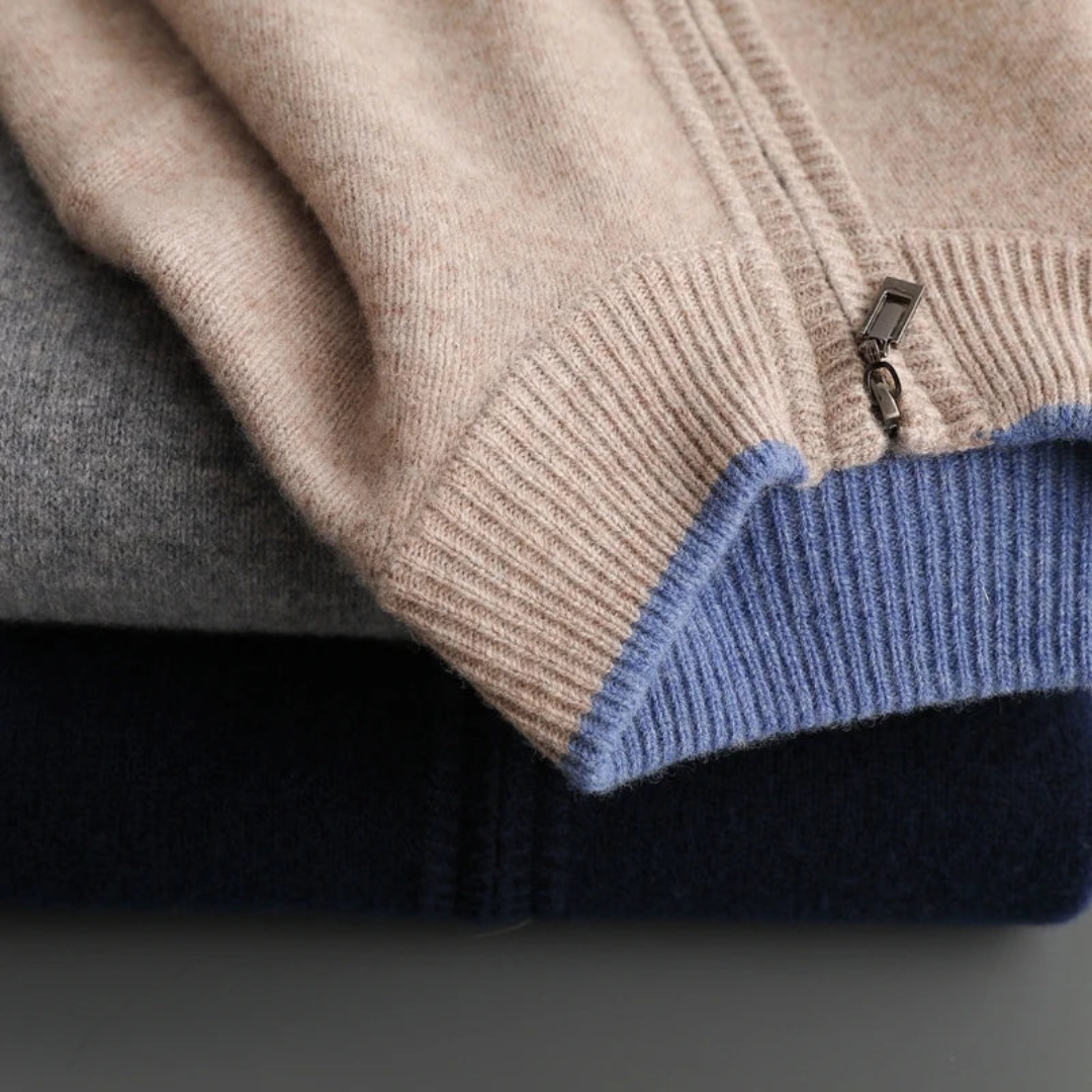 Harvard Merino Wool Zip Sweater