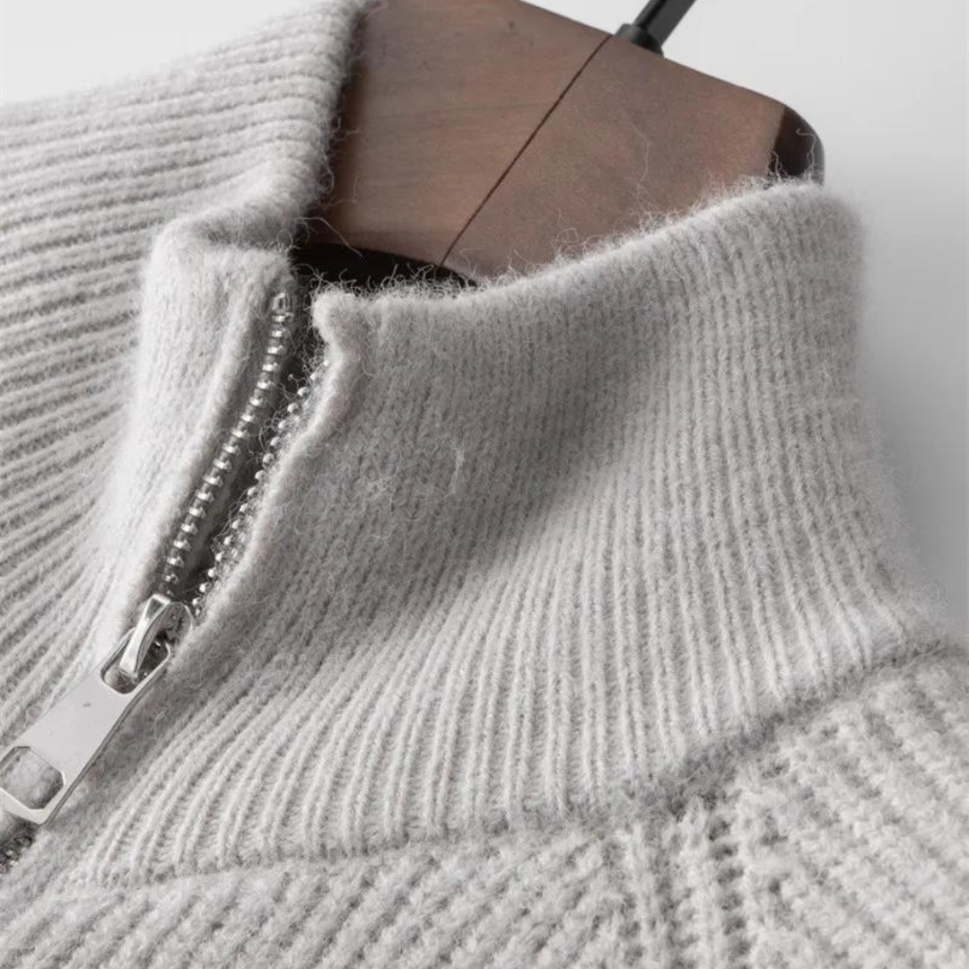 Lauro Cashmere Zip Sweater