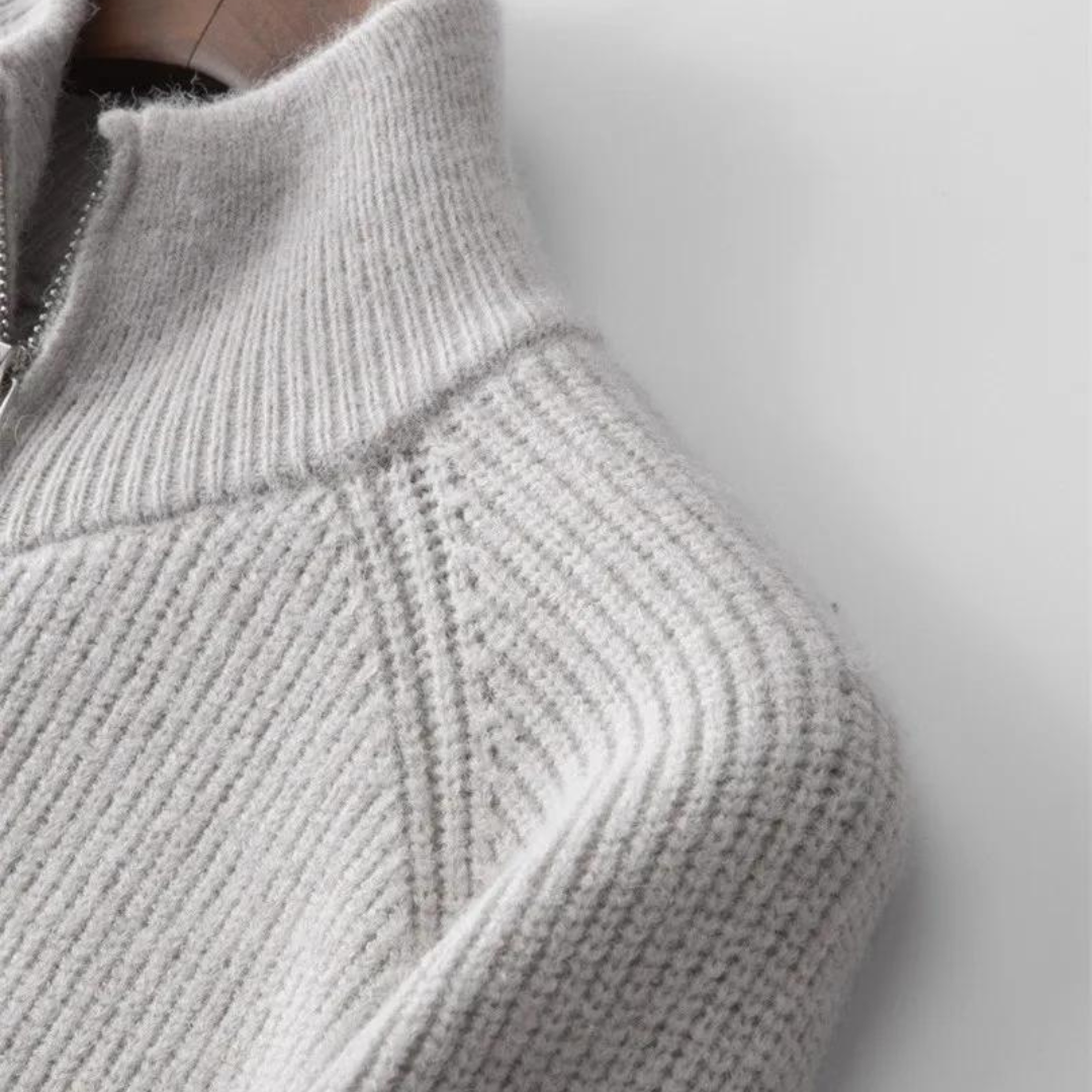 Lauro Cashmere Zip Sweater