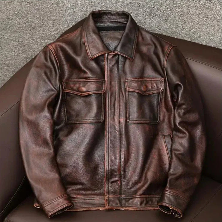 Hanks Real Leather Jacket